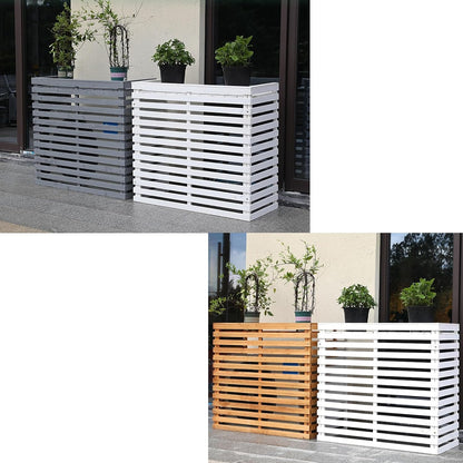  Housse Décorative Pour Climatiseur Pour Une Utilisation En Extérieur – Élégante Housse En Bois Pour Unité De Climatisation Et Support De Plante Avec Protection Supérieure – Accessoire De Clôture