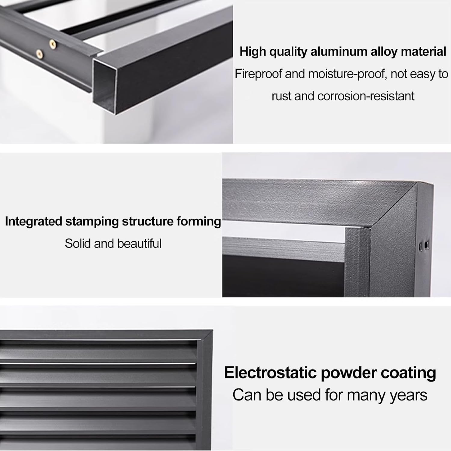 GENERIC Housse Réglable Pour Climatiseur Extérieur – Stores Divisés En Aluminium Résistant Aux Intempéries Et Bouclier De Pompe à Chaleur, Couleur élégante Pour Dissimuler L'unité AC, Clôture Durable Et