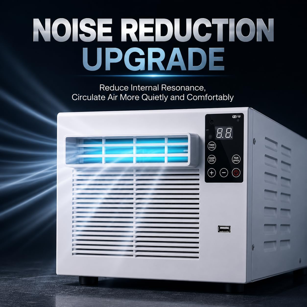 GENERIC Whisper Calme Portable AC 1876 BTU, Climatiseur Compact Déshumidificateur Pour 5 Sqm Dortoirs, Déplacement Facile Avec Roulettes, Unité De Refroidissement à Faible Puissance Pour Cuisine De Chambre, P