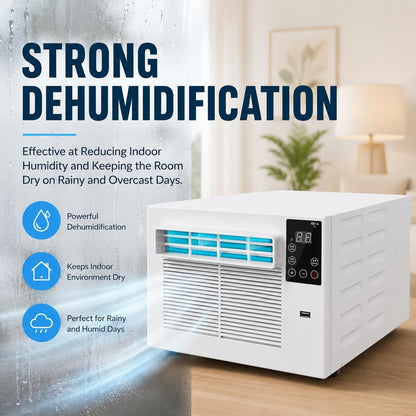 GENERIC Whisper Calme Portable AC 1876 BTU, Climatiseur Compact Déshumidificateur Pour 5 Sqm Dortoirs, Déplacement Facile Avec Roulettes, Unité De Refroidissement à Faible Puissance Pour Cuisine De Chambre, P