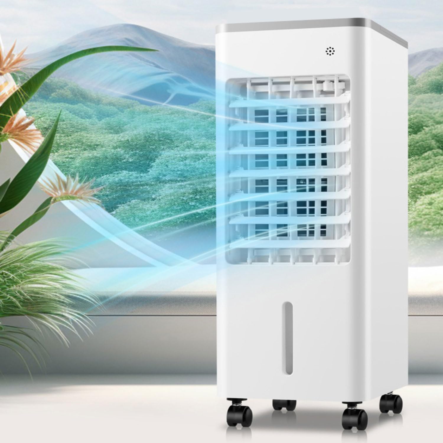 GENERIC 3-en-1 Unité De Climatisation Portable Refroidisseur De Climatisation à Air Alternatif Sur Roues Avec Ventilateur De Refroidissement Et Humidificateur 8H Minuterie 3 Vitesses 90° Refroidisseur D'air é