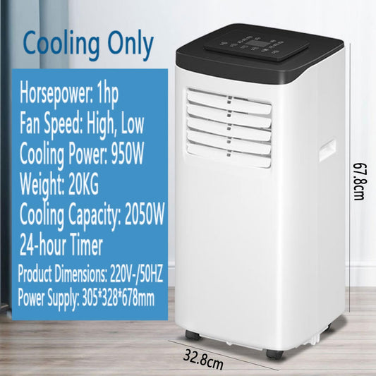 GENERIC Climatiseur Portable Avec Télécommande, Minuterie 24h, Ventilateur De Refroidissement Et Déshumidificateur, 2 Vitesses Et 3 Modes, Oscillation à 120° Pour Chambre Et Bureau
