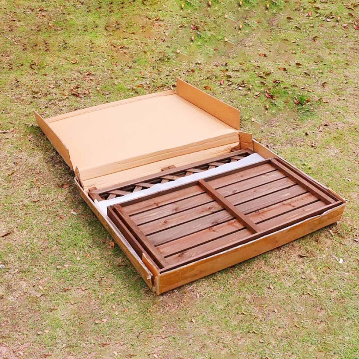 GENERIC Housse De Climatiseur En Bois Massif Et écran De Protection Pour Pompe à Chaleur – Support De Fleurs Décoratif Et Grille De Protection, Volet En Bois, Coque De Poubelle (100 X 43 X 94 Cm)