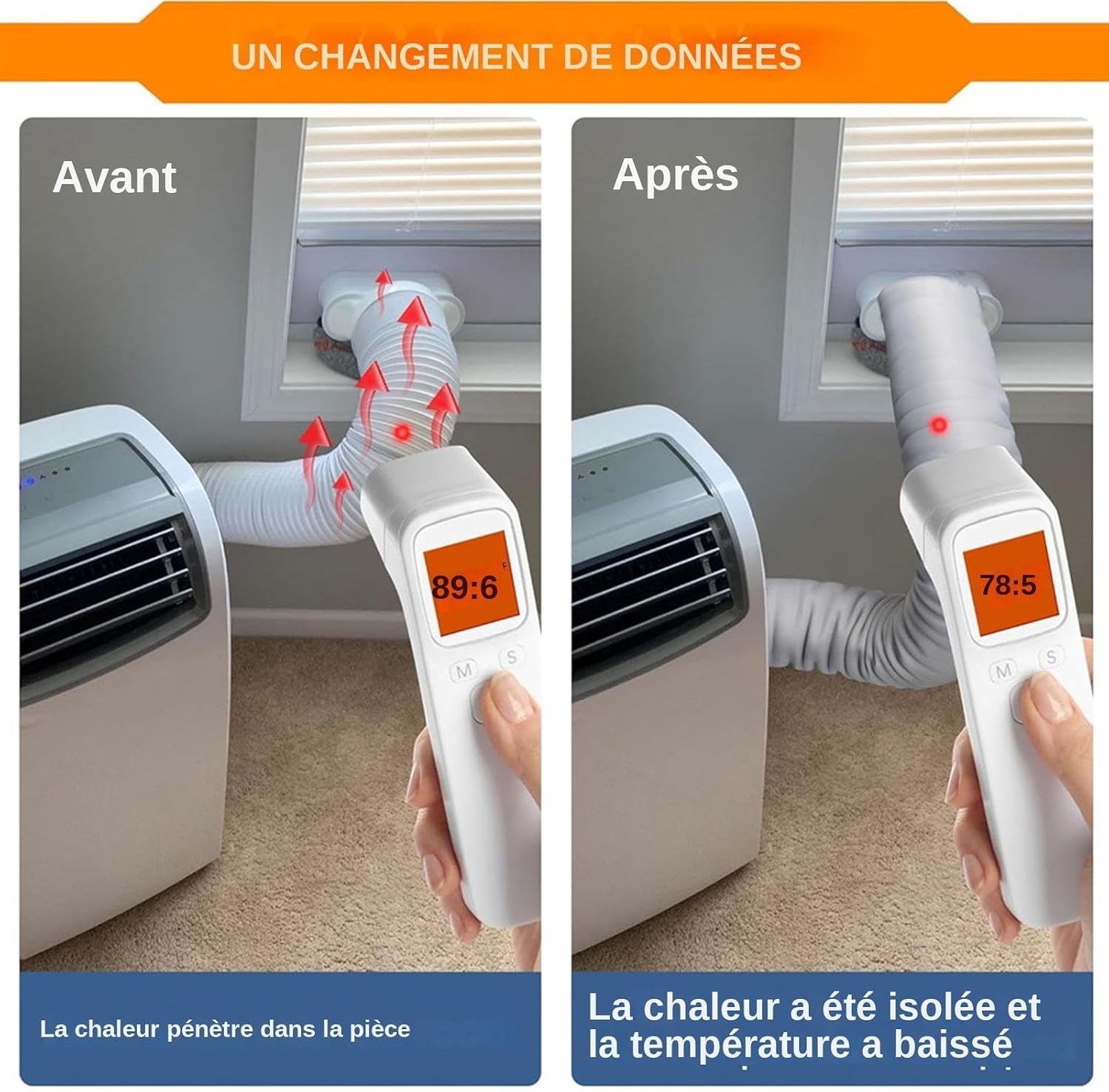  Housse Pour Tuyau De Climatiseur Portable, Housse Isolante 3 Sangles | Bande Calorifuge Pour Tuyau Climatiseur Ajustables Pour Tuyaux D'échappement De 5" 5,9" De Diamètre, Hiver Intérieur Garage