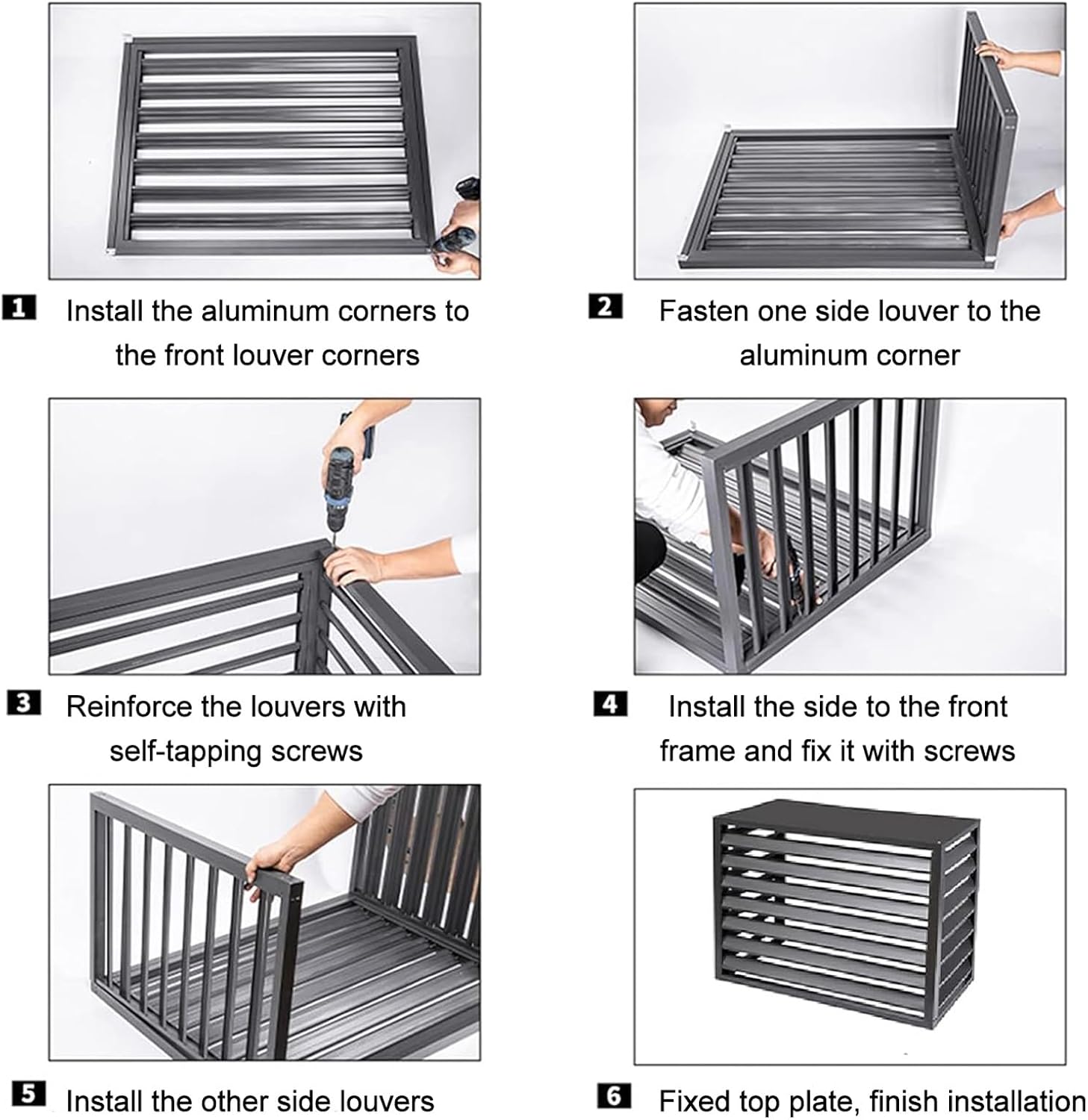 GENERIC Housse De Protection Pour Climatiseur Extérieur – Protection En Aluminium Pour Climatiseur 100 X 50 X 70 Cm, Idéale Pour L'isolation Des Animaux De Compagnie Et La Prévention Des Feuilles, Finition