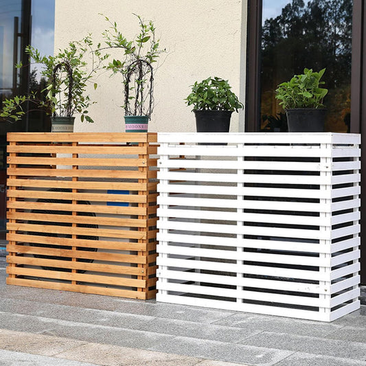 GENERIC Housse De Protection En Bois Pour Climatiseur – Capot D'extérieur à Persiennes En Bois Massif Pour Unité De Climatisation – Support Polyvalent Résistant Aux Intempéries – D-105 X 45 X 95 Cm, Parfait