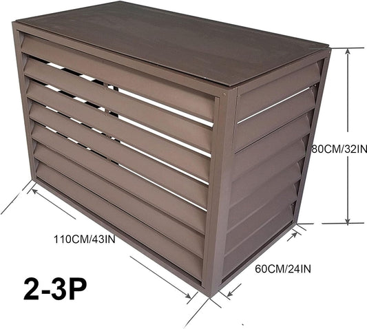  Housse En Métal Pour Climatiseur Extérieur – Protection Résistante Aux Intempéries – Ajustement Universel Résistant Aux UV Essentiel Pour L'entretien Du CVC