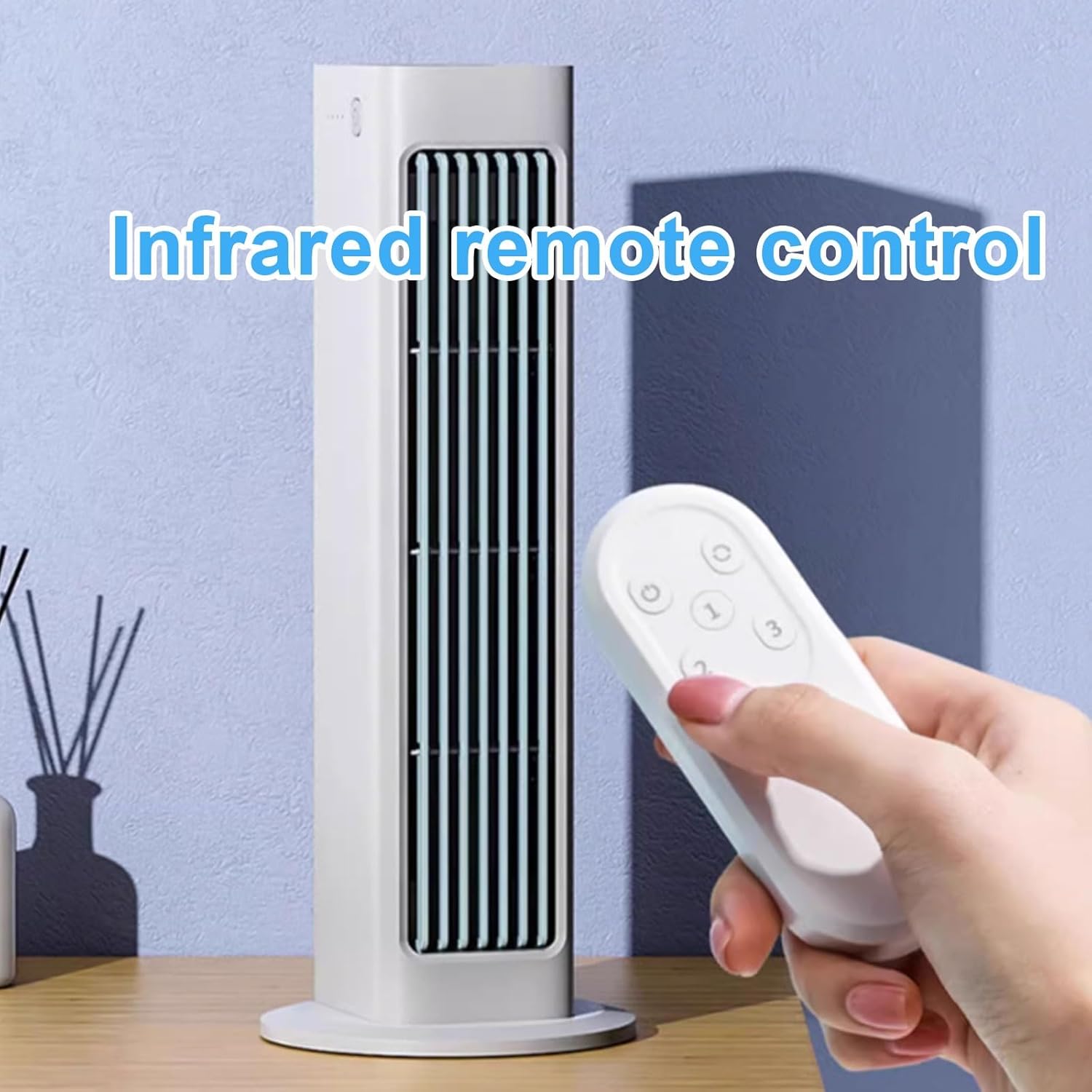  Ventilateur Portable Sans Lame Avec Télécommande, Circulateur D'air à 3 Vitesses Pour Le Bureau, Support Mural Ou Support, Refroidissement Silencieux Pour Le Dortoir De Bureau De Chambre, Pas De Fenêt