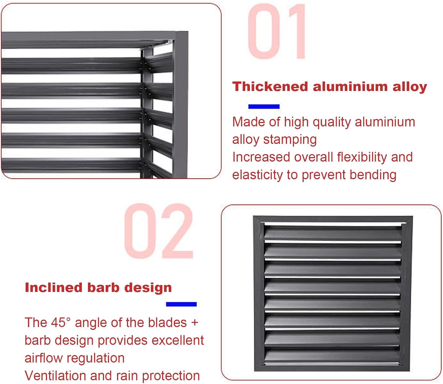  Housse De Protection Pour Climatiseur Extérieur – Clôture élégante En Aluminium Pour Dissimuler La Climatisation Et La Pompe à Chaleur – Bouclier Résistant Aux Intempéries Pour Climatisation
