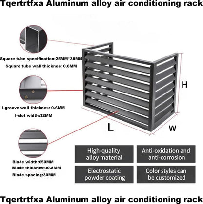 GENERIC Housse En Aluminium Pour Climatiseur – Protection Pour Pompe à Chaleur Extérieure – Persiennes Marron Résistant Aux Intempéries – Idéal Pour Une Utilisation En Intérieur/extérieur – Clôture élégante