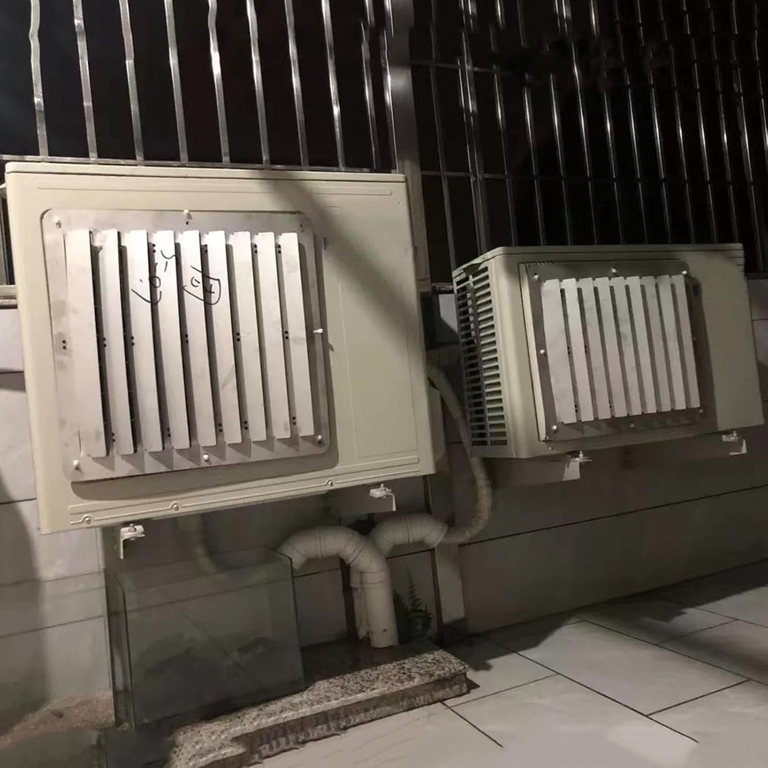 GENERIC Housse Pour Climatiseur Extérieur – Pare-brise En Acier Inoxydable Pour Pompe à Chaleur Et Condensateur, Guide De Soufflage Universel Anti-direct, Ions Météo Et Efficacité énergétique
