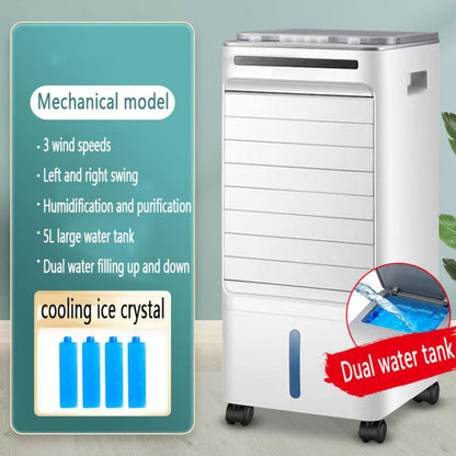  Rafraîchisseur D’Air Compact Smart Climatiseur Mobile Portable Avec 3 Vitesses 60° Oscillation Minuteur 7H,Refroidisseur Par évaporation Utilisation Facile Poignée De Transport Pour Maison