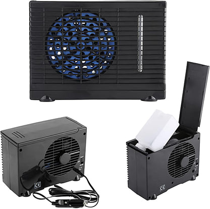  Ventilateur De Climatisation Portable Pour Voiture - Ventilateur Climatiseur Pour Véhicule - Rafraîchisseur D'Air Évaporatif 12V Pour Camion Camping-Car Voyage Sous-Sol Chambre Garage