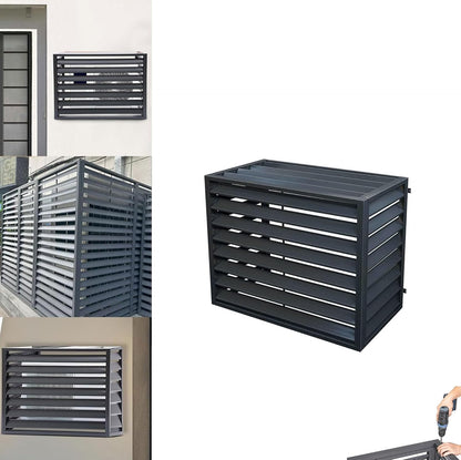  Housse De Protection Pour Climatiseur Extérieur – Ions D'aluminium Résistant Aux Intempéries Pour Unités AC 1,5P/2-3P/5P Et Pompes à Chaleur, Empêche Les Débris Et Le Feuillage