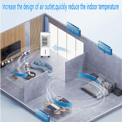 GENERIC Refroidisseur D'air évaporatif 9L 3-en-1 Avec Télécommande, 3 Vitesses Et Minuterie 8H, Humidificateur De Ventilateur De Glace Portable Pour Bureau De Chambre à Coucher, Expérience De Refroidissement