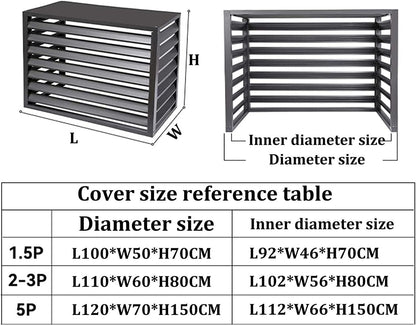  Couverture De Climatiseur De Fenêtre Extérieure, Couverture De Protection Résistante Aux Intempéries En Aluminium For Les Unités Extérieures, Écran De Confidentialité For Stores De Jardin (Color : Wh
