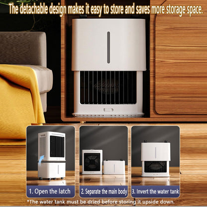 GENERIC Climatiseur Portable, Refroidisseur D'air Par évaporation Avec Réservoir De 25 L, Refroidissement Rapide, 3 Vitesses, Minuterie 12 H, Climatisation Sans Fenêtre Pour Chambre, Maison, Bureau