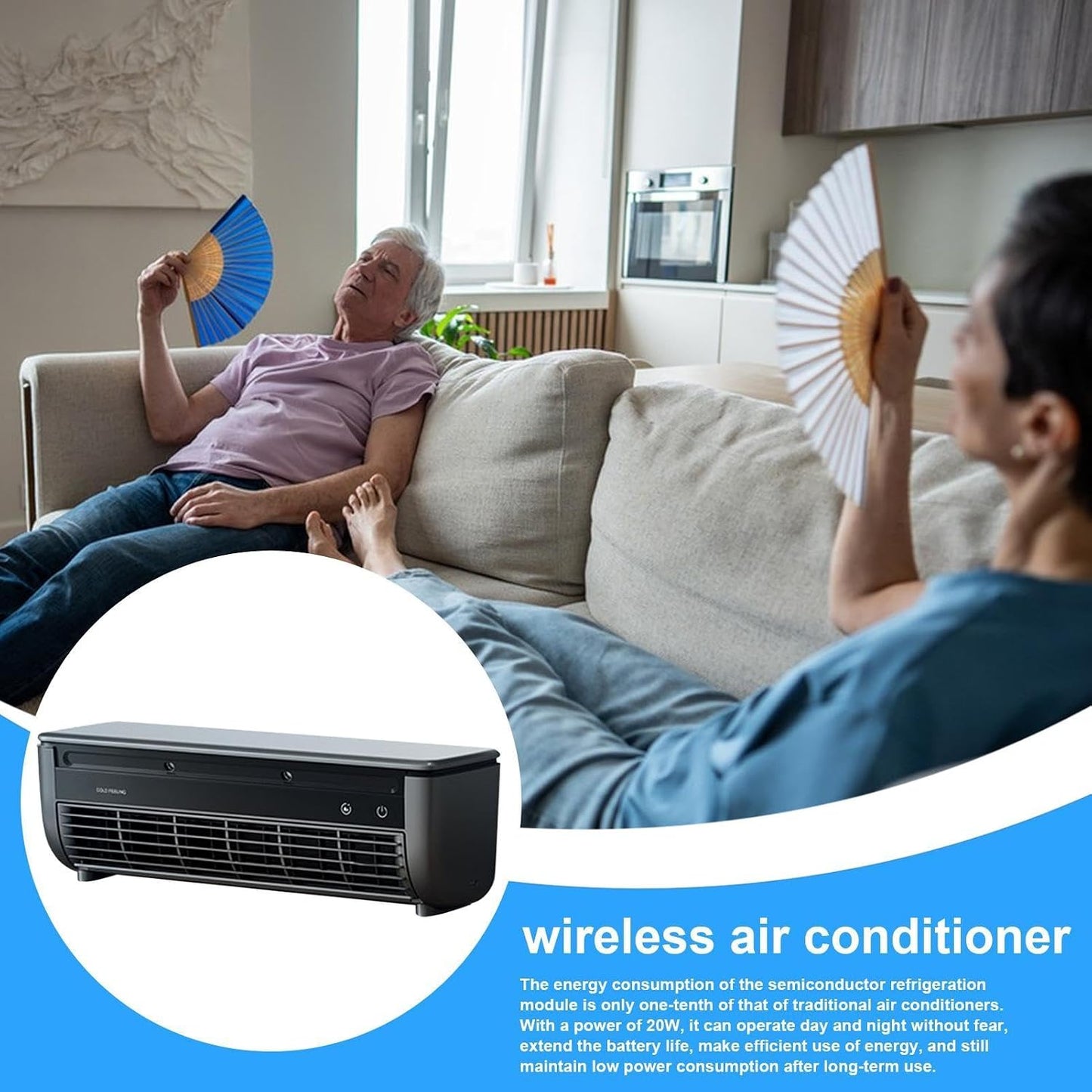Genérico Ventilateur De Refroidissement Portable à 3 Vitesses Pour Chambre à Coucher Ou Bureau