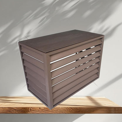 GENERIC Housse De Protection En Aluminium Pour Climatiseur, Unité Extérieure, Condensateur Avec Motif Clôture, Résistante Aux Intempéries, Convient Pour Une Utilisation En Intérieur Et En Extérieur