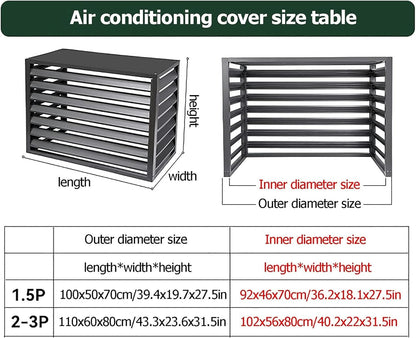  Housse De Protection Pour Climatiseur Extérieur, Résistante Aux Intempéries Et Durable, Pour Unités Extérieures, Protection De Clôture En Aluminium, Support De Fleurs, Po