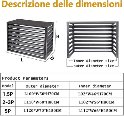 GENERIC Housse De Pompe à Chaleur Pour Climatiseur Extérieur (L110W60H80) – Résistant Aux Intempéries, Aux UV, Imperméable, Pour Unités De 2 à 3 Tonnes – Idéal Pour Toutes Les Saisons