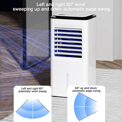  YVYKFZD Climatiseur Portable 3 En 1, Refroidisseur D'air Par Évaporation 15L Avec Télécommande, Ventilateur Climatiseur À Réglage De Vitesse À 3 Positions, Minuterie 24 Heures, Pour Bureau À Domicile