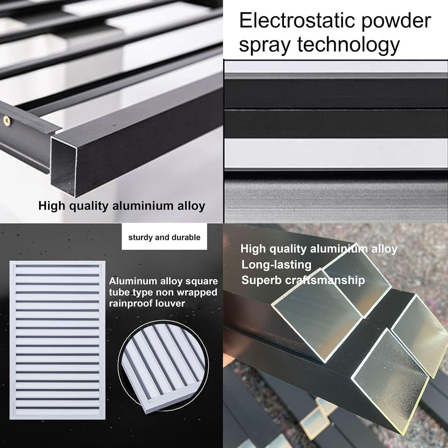 GENERIC Housse De Protection Pour Climatiseur - En Aluminium Résistant Aux Intempéries - Design élégant Pour Cacher Le Condensateur - Idéal Pour Une Utilisation En Extérieur