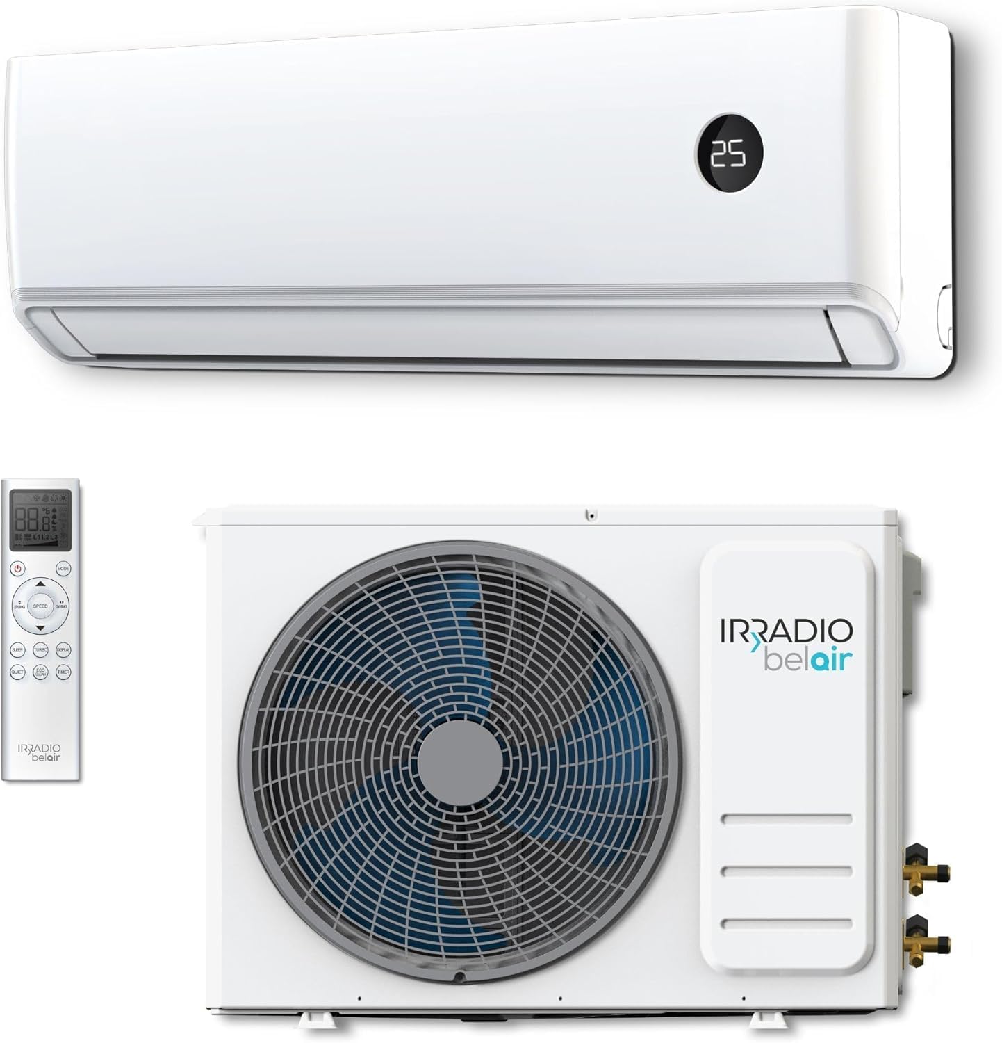  ALASTOR 9 Climatiseur Inverseur 9000 BTU Avec Pompe à Chaleur, Gaz R32, Classe A++/A+, Télécommande LCD Sans Fil, écran LCD, Filtres Lavables, Minuterie Programmable