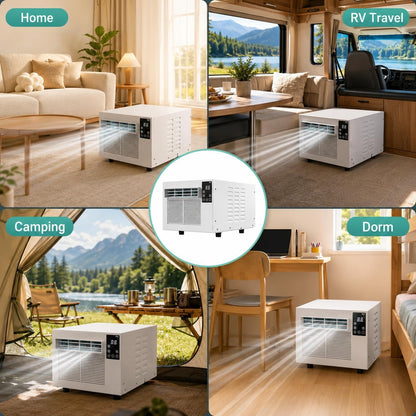 GENERIC Whisper Calme Portable AC 1876 BTU, Climatiseur Compact Déshumidificateur Pour 5 Sqm Dortoirs, Déplacement Facile Avec Roulettes, Unité De Refroidissement à Faible Puissance Pour Cuisine De Chambre, P