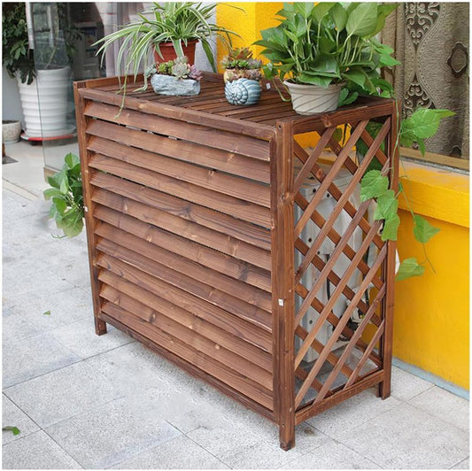 GENERIC Housse De Climatiseur Durable Et Grille Décorative Pour Pompe à Chaleur, équipement De Piscine Et étagère Pour Plantes, Protection Contre Les Intempéries 85 X 35 X 75 Cm