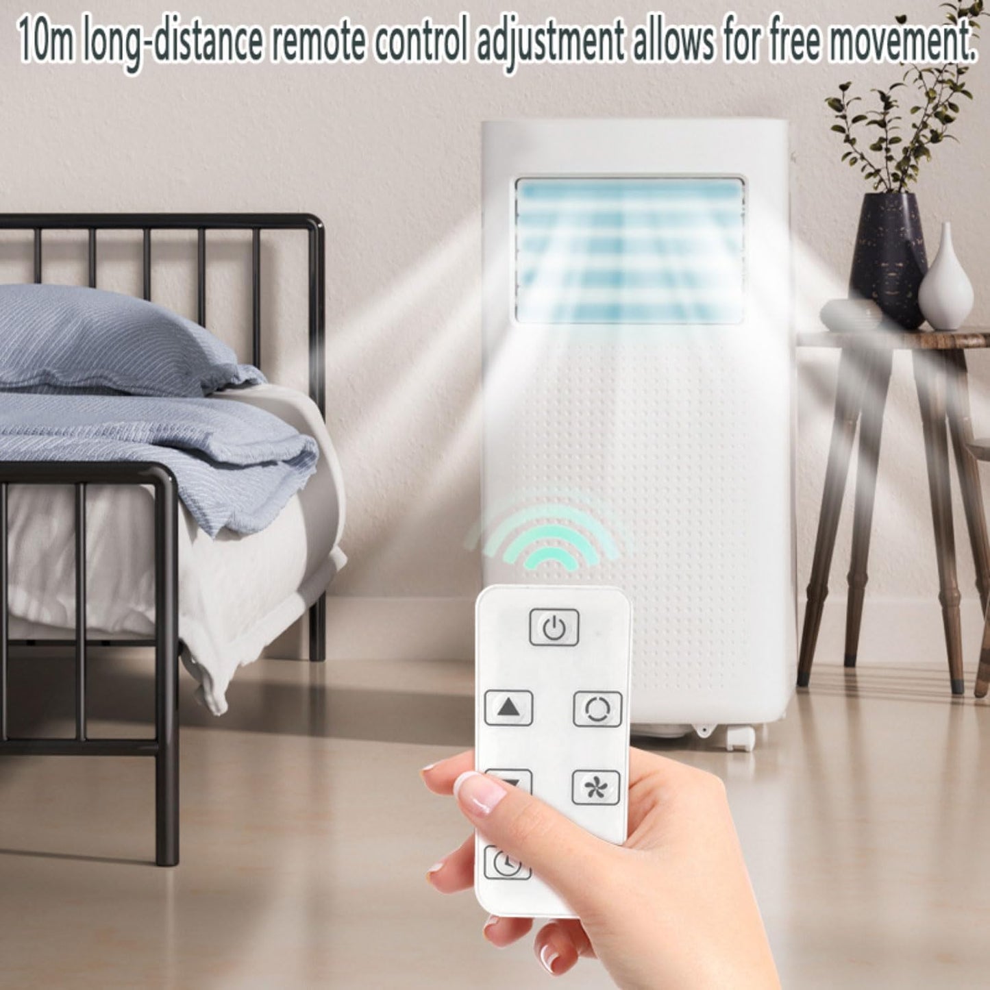  Climatiseur Portable, Unité De Climatisation Intelligente Avec Télécommande, Déshumidificateur De Refroidissement Rapide, Mode De Sommeil Silencieux, Kit De Fenêtre Inclus, Minuterie 24H, Pour Chambre