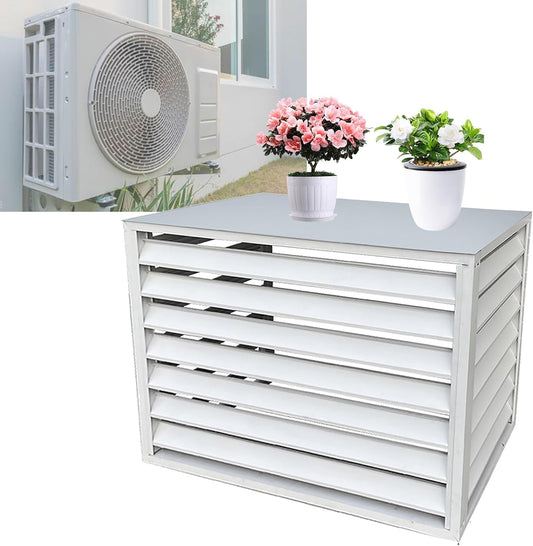 GENERIC Housse De Protection Pour Climatiseur Extérieur – Protection En Aluminium Pour Climatiseur 100 X 50 X 70 Cm, Idéale Pour L'isolation Des Animaux De Compagnie Et La Prévention Des Feuilles, Finition