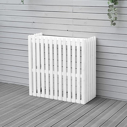 GENERIC Bâche De Protection Robuste Pour Climatiseur Extérieur - Pour L'intimité Et L'esthétique - Blanc - Taille De L'insert - Couverture En Bois Pour Climatisation - Pour Une Utilisation En Extérieur -