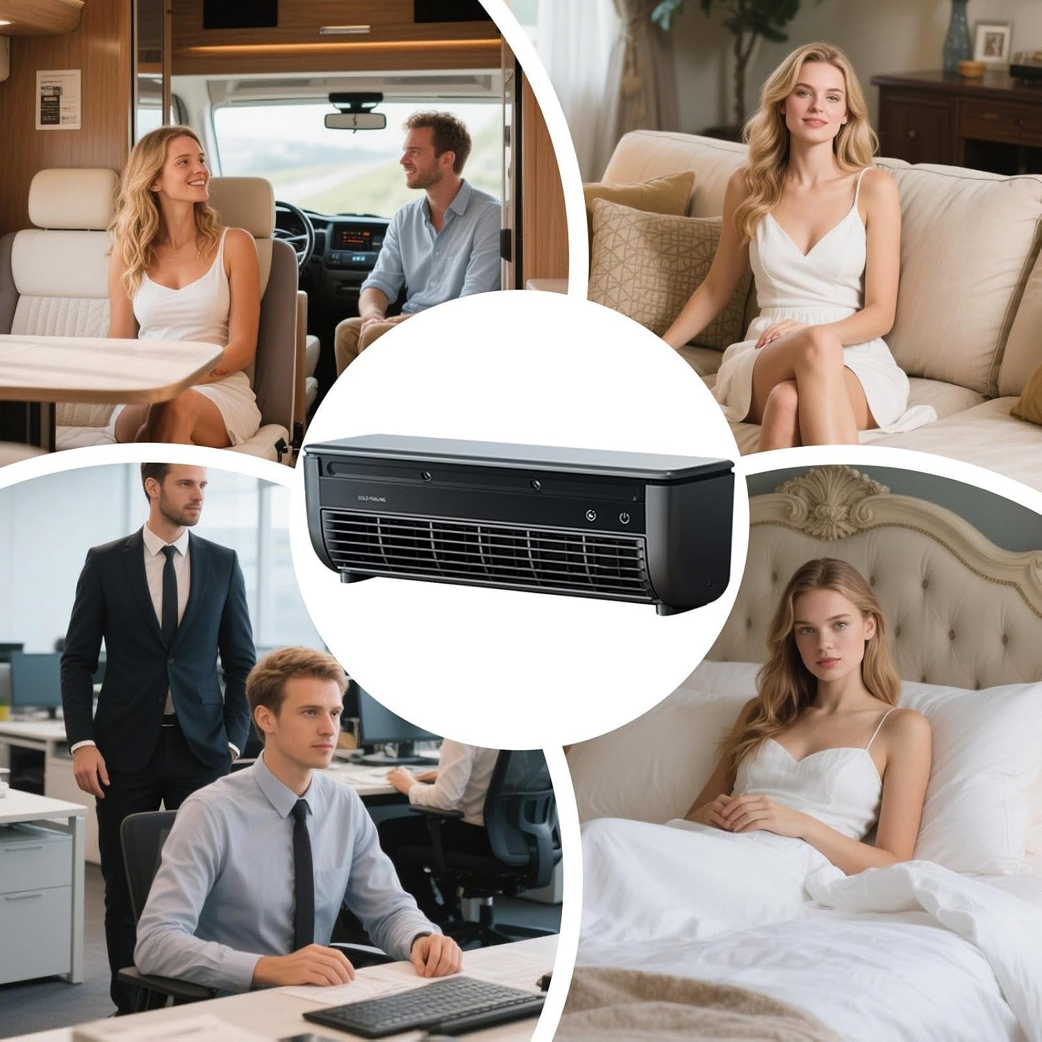 Genérico Ventilateur De Refroidissement Portable à 3 Vitesses Pour Chambre à Coucher Ou Bureau