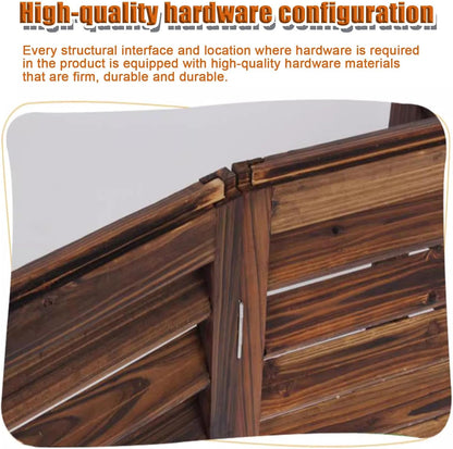  Housse De Protection Vintage Pour Climatiseur Extérieur - Protection De Clôture En Bois - Résistante Aux Intempéries - Unité AC - Poubelle Et Clôture - 95 X 40 X 89 Cm