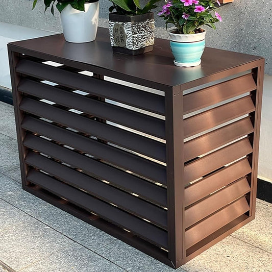 GENERIC Housse De Climatiseur Extérieur 110 X 60 X 80 Cm – Protection Marron Résistante Aux Intempéries – Protection De Toit Plat Pour Unités De Climatisation – Protection Contre Les Intempéries