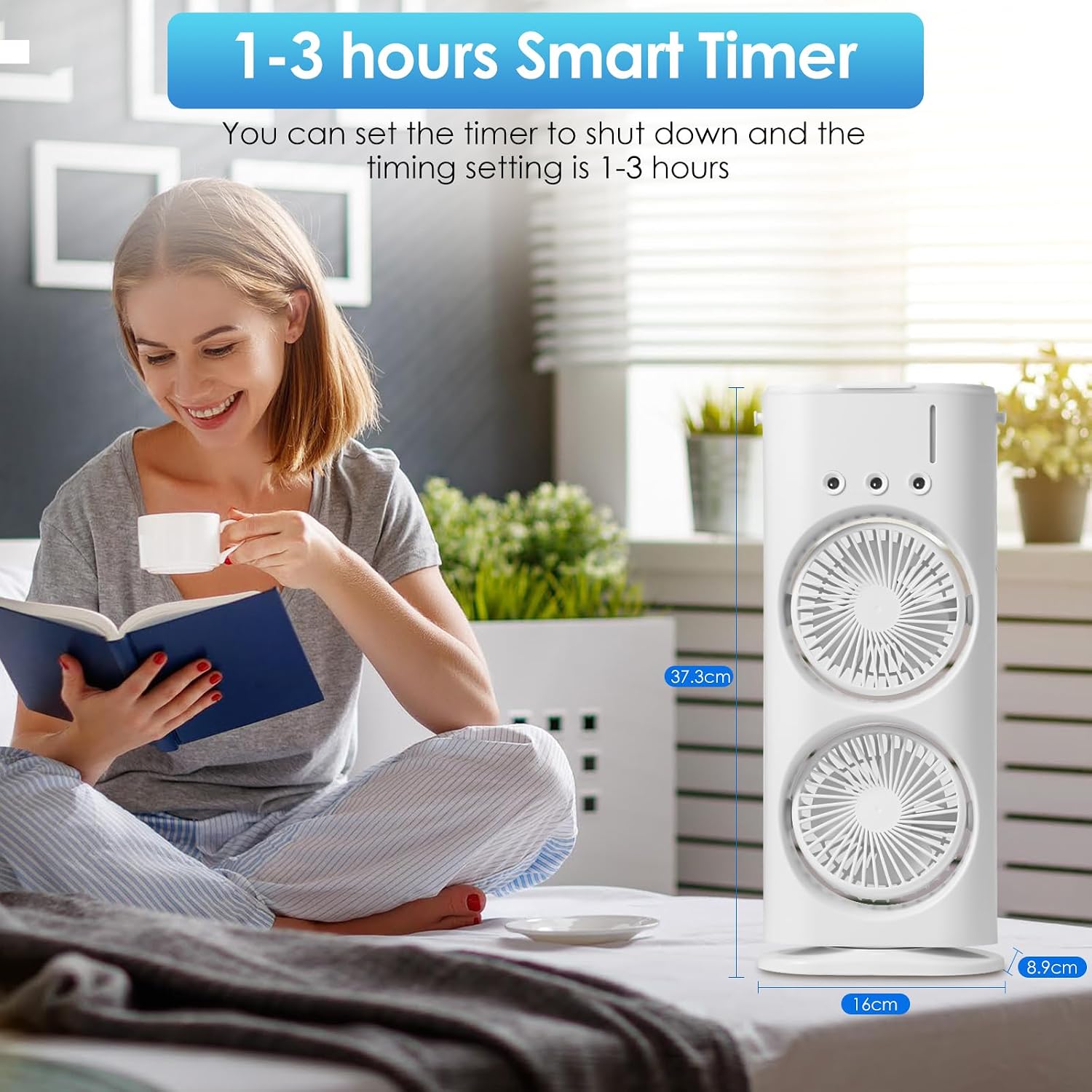  Climatiseur Mobile Rafraîchisseur D’Air, Mini Climatiseur 4 En 1, Ventilateur USB Avec 3 Vitesses & 3 Modes Brume, Refroidisseur D’Air Silencieux Avec LED 7 Couleurs Pour Bureau, Maison