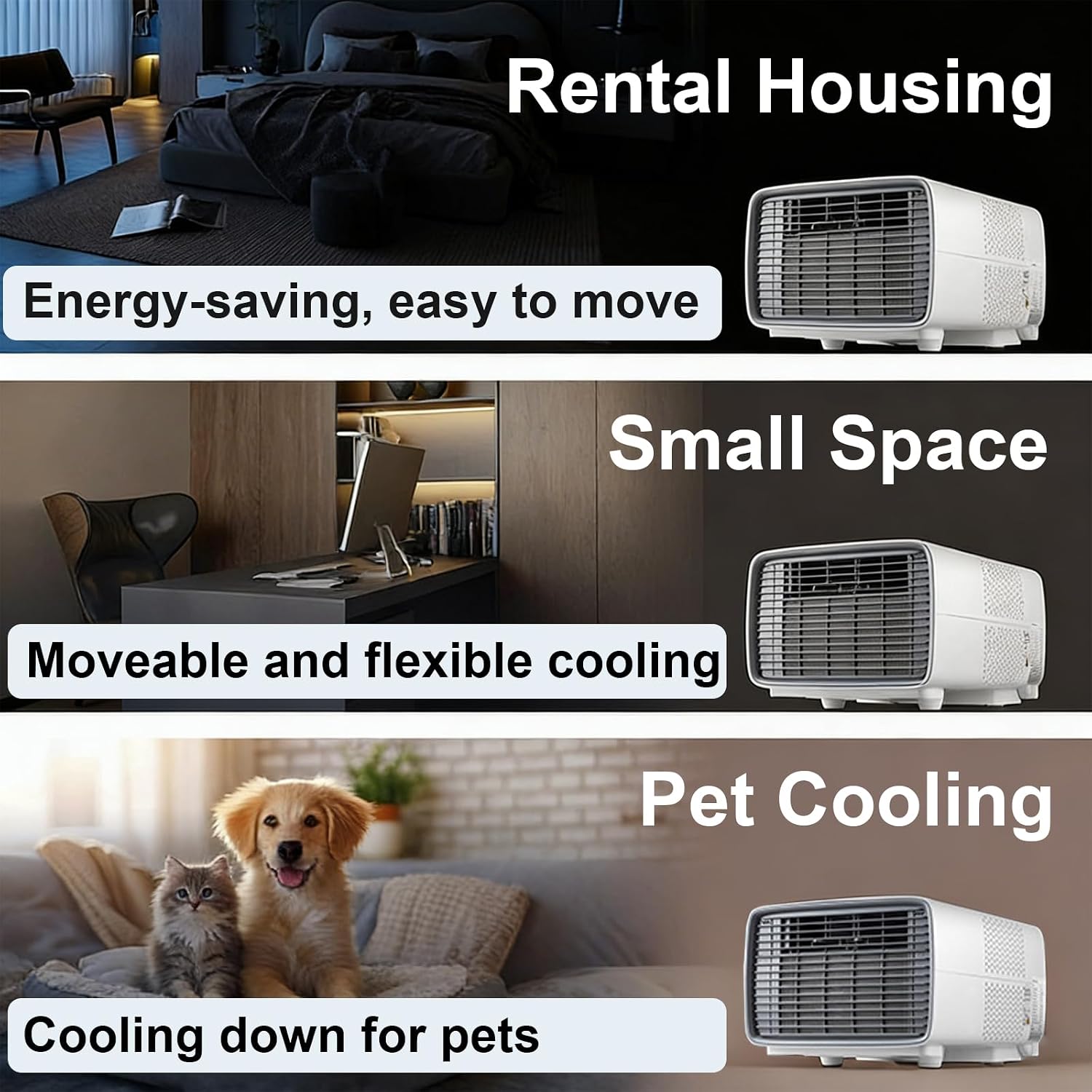 GENERIC Climatiseur Portable, Unité De Bruit Faible De Refroidissement Rapide Pour La Cuisine De Chambre à Coucher Location De Maison Dortoir