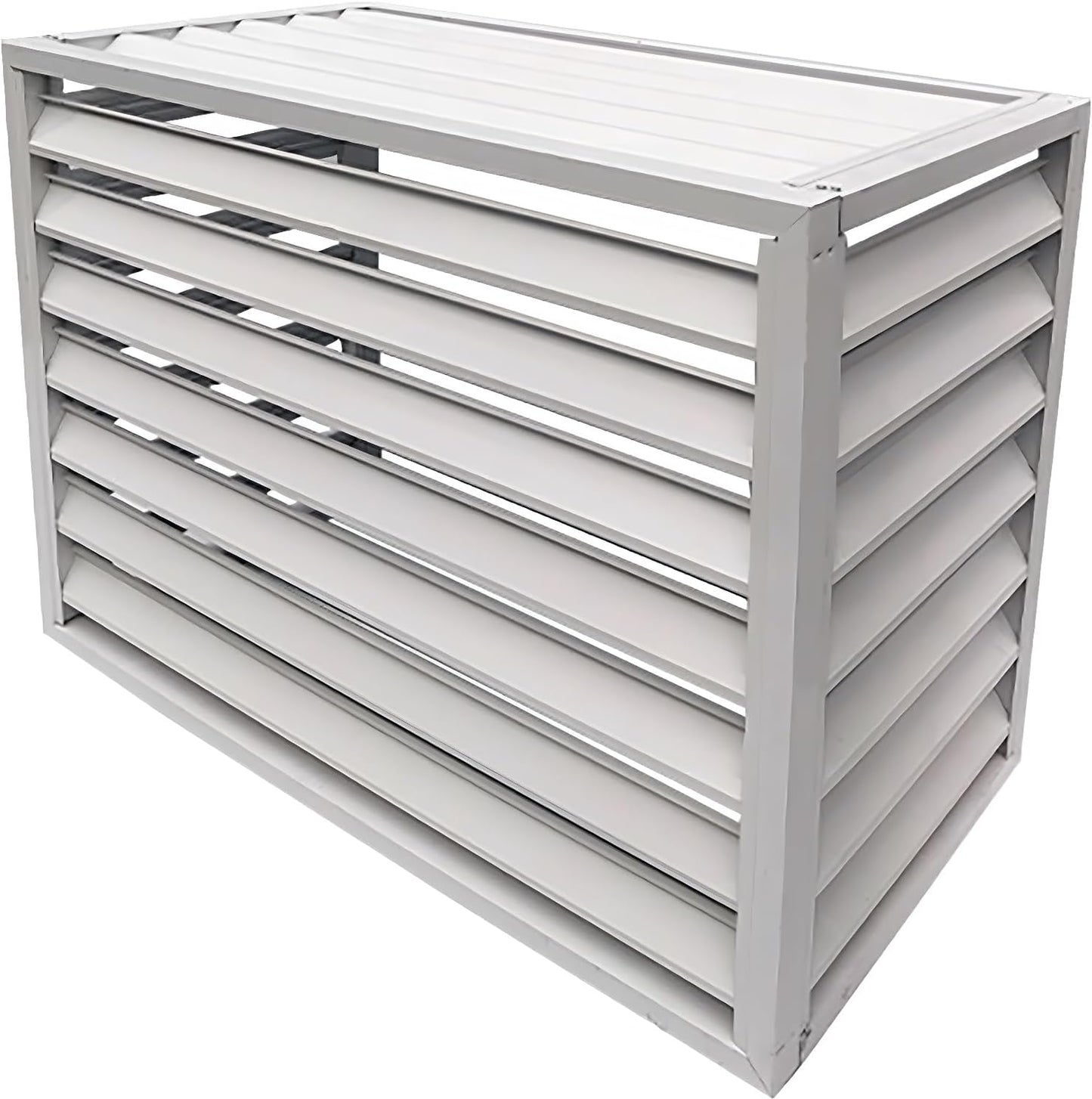 GENERIC Housse De Climatiseur D'extérieur En Aluminium – Antirouille Avec Persiennes – Design Autonome Pour Protéger Contre La Déformation, Idéale Pour Les Patios Et Les Cours.