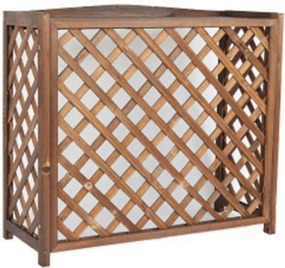 GENERIC Housse De Protection Pour Climatiseur D'extérieur – Protection En Bois Massif Résistant Aux Intempéries – Design Toutes Saisons – Décoration D'intérieur élégante – Idéale Pour La Maison Et Le Jardin