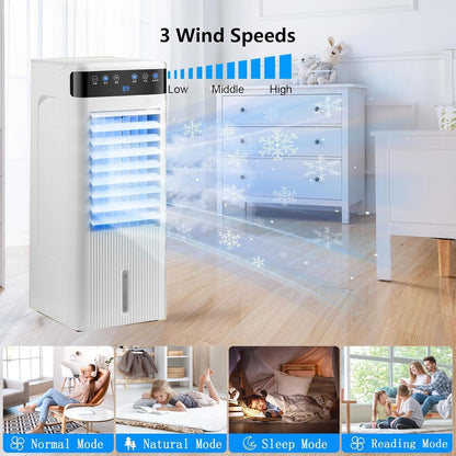 GENERIC Ventilateur De Support Refroidi à L'eau Avec Réservoir 4L, Oscillation Silencieuse Et Refroidisseur à évaporation Timer. Pour La Maison Et Le Bureau. Refroidissement Silencieux Par Double Contrôle Et