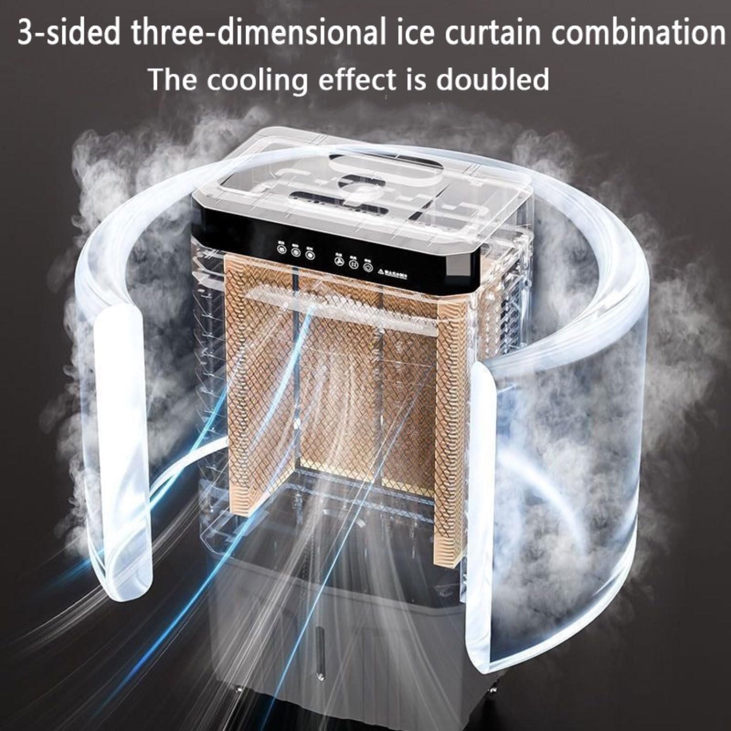 GENERIC Refroidisseur D'air Portable Avec 3 Vitesses, 12H Minuterie, Oscillation Et Humidification à 120 °.Présente Un Grand Réservoir D'eau Pour La Chambre à Coucher, Le Refroidissement Et La Ventilation Du