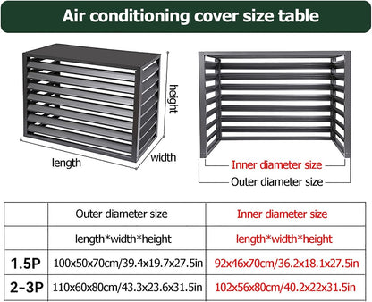 GENERIC Housse De Protection En Aluminium Pour Climatiseur Extérieur Et Support De Fleurs, Grille De Protection Pour Unités De Climatisation Et Pompes à Chaleur, Boîtier Autoportant Pour Poubelle Ou Unité De