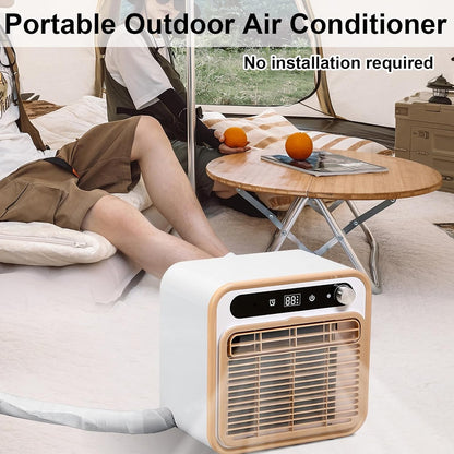  12000 BTU Portable Split AC, Télécommande WiFi, 130m3/h Refroidissement Silencieux Pour Tente, VR, Caravane, Pas De Tuyau Requis, Conception Légère Pour Le Camping Extérieur Et L'utilisation Intérieur
