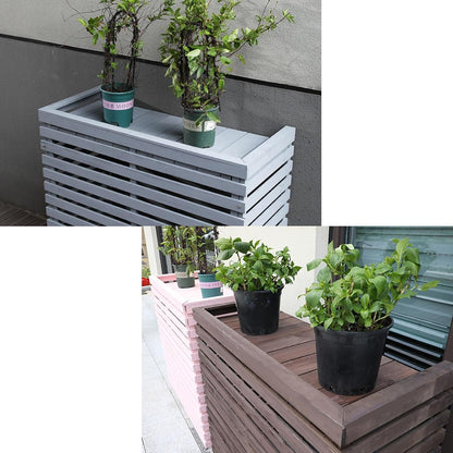 Housse De Protection Pour Climatiseur Extérieur, Support De Plantes En Bois Avec Couvercle Supérieur, 105 X 45 X 95 Cm, Protection Contre Les Intempéries, Design élégant Pour Clôtures Et Jardins