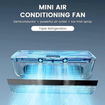  Refroidisseur D'air Mural Sans Fil De 6000mAh Avec Télécommande, Ventilateur Silencieux Pour Le Dortoir De Bureau De Chambre à Coucher, Unité De Climatisation Personnelle Portable, Réglages à 3 Vitess