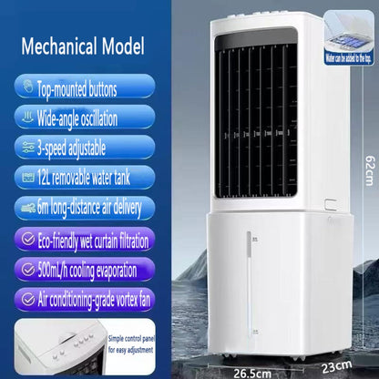  Climatiseur Mobile Silencieux 12L Refroidisseur Par évaporation Économie D'énergie Ventilateur Humidificateur 3 Vitesses 7.5H Minuterie Ventilateur Refroidisseur D'Air Pour Maison Bureau Chambre