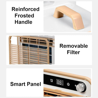  Portable Split AC 5000 BTU, APP & Télécommande, Refroidissement 40dB Silencieux, Minuterie 12H, Climatiseur Léger Pour VR, Camping, Chambre à Coucher, Bureau