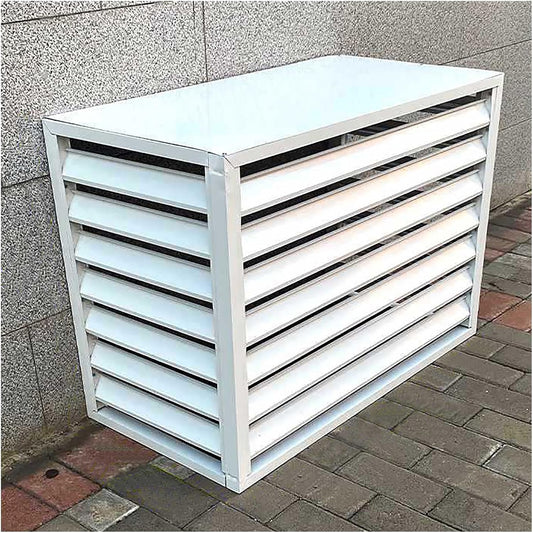 GENERIC Clôture De Confidentialité Pour Climatiseur Extérieur - Étanche Et Anti-poussière - Housse De Protection Robuste Et Grilles En Aluminium Pour Systèmes CVC