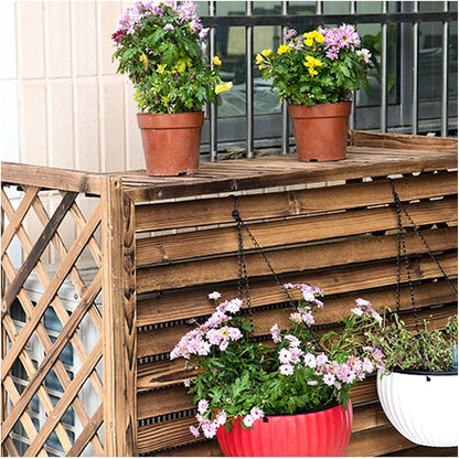 GENERIC Housse De Climatiseur En Bois étanche Pour Climatiseurs Extérieurs, Bac De Rangement Caché, Protection élégante Pour Systèmes CVC, Décoration De Jardin Essentielle
